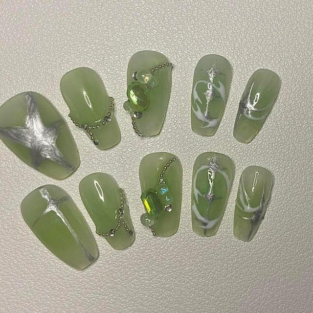 Independent False nails - Multi/Green on Productcaster.