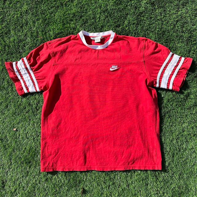 Nike Men's T-shirt - Red - L on Productcaster.