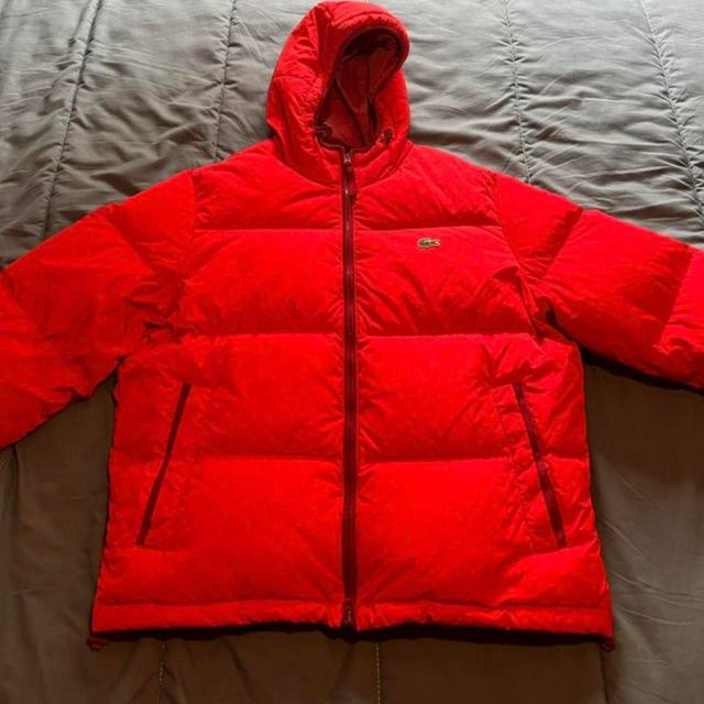 Lacoste Men's Puffer Jacket - Red - M on Productcaster.