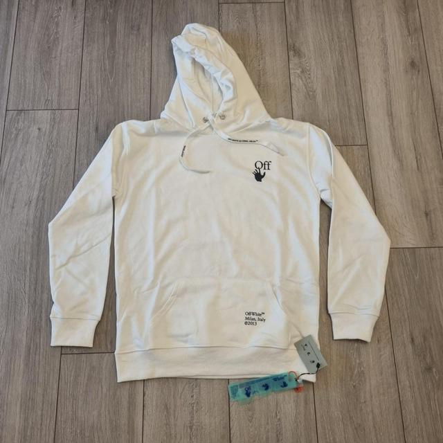 Off-White Men's Hoodie - White - M on Productcaster.