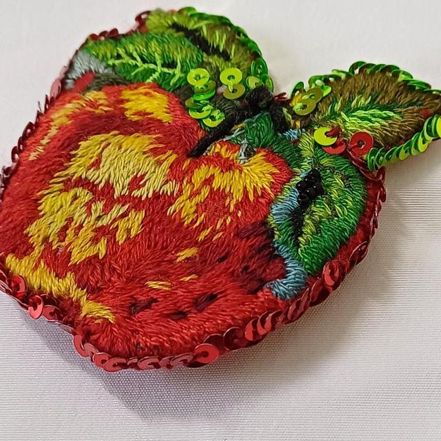 Unique Garment Women's Brooch - Red on Productcaster.