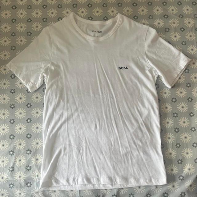 BOSS Men's T-shirt - White - S on Productcaster.