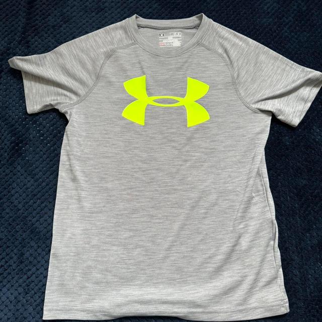 Under Armour Kids' T-shirt - Grey/Yellow on Productcaster.