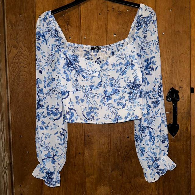 Quiz Women's Crop top - Blue/White - 14 on Productcaster.