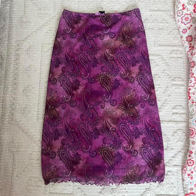 Urban Outfitters Women's Skirt - Purple/Pink - S on Productcaster.