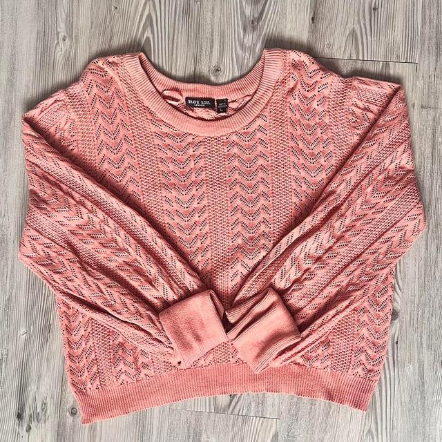 Brave Soul Women's Jumper - Pink/White - L on Productcaster.