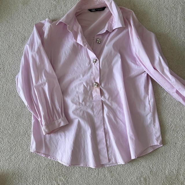 Zara Women's Shirt - Pink/Purple - 8 on Productcaster.