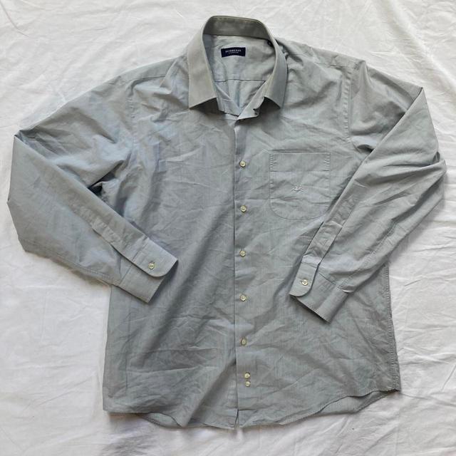 Burberry Men's Shirt - Blue/Grey - L on Productcaster.