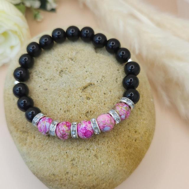 Handmade Women's Bracelet - Black/Multi on Productcaster.