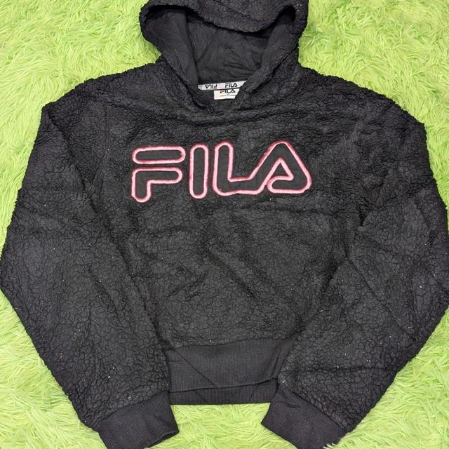 Fila Women's Hoodie - Black/Pink - M on Productcaster.