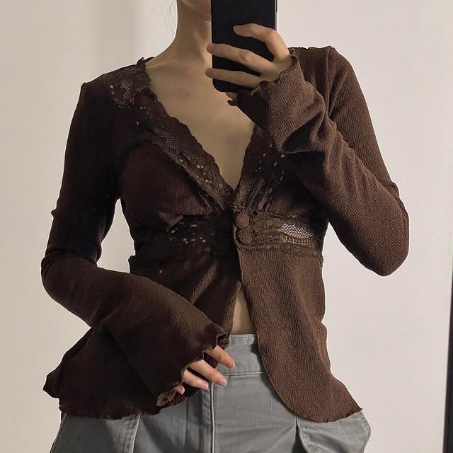 Women's Blouse - Brown - One size on Productcaster.