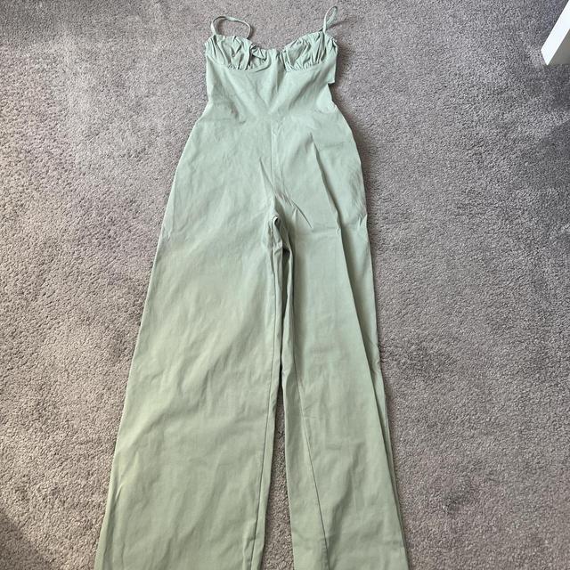 PrettyLittleThing Women's Straight leg Jumpsuit - Green/Khaki - UK 4 on Productcaster.