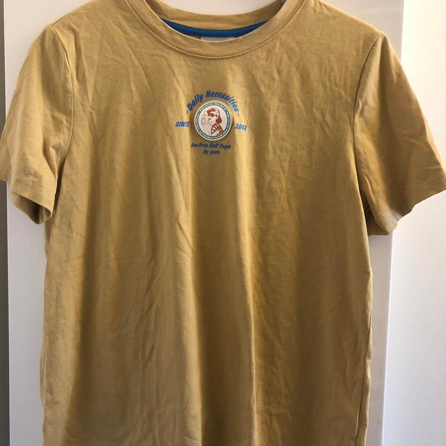 Women's T-shirt - Tan/Yellow - S on Productcaster.