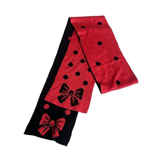 Vintage Women's Scarf - Black/Red on Productcaster.