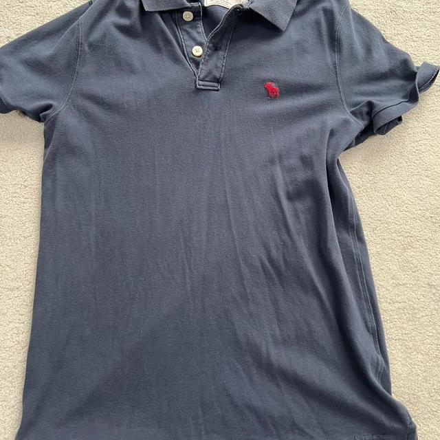 Abercrombie & Fitch Men's Polo shirt - Navy/Blue - S on Productcaster.