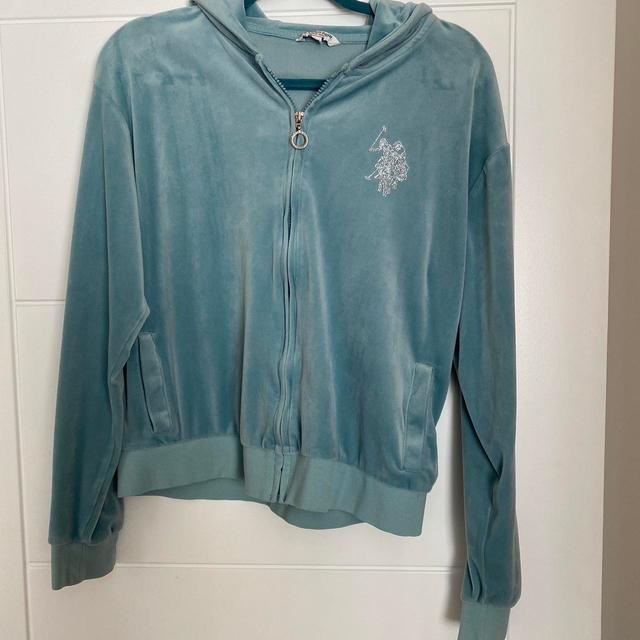 U.S. Polo Assn. Women's Hoodie - Blue/Green - 14 on Productcaster.