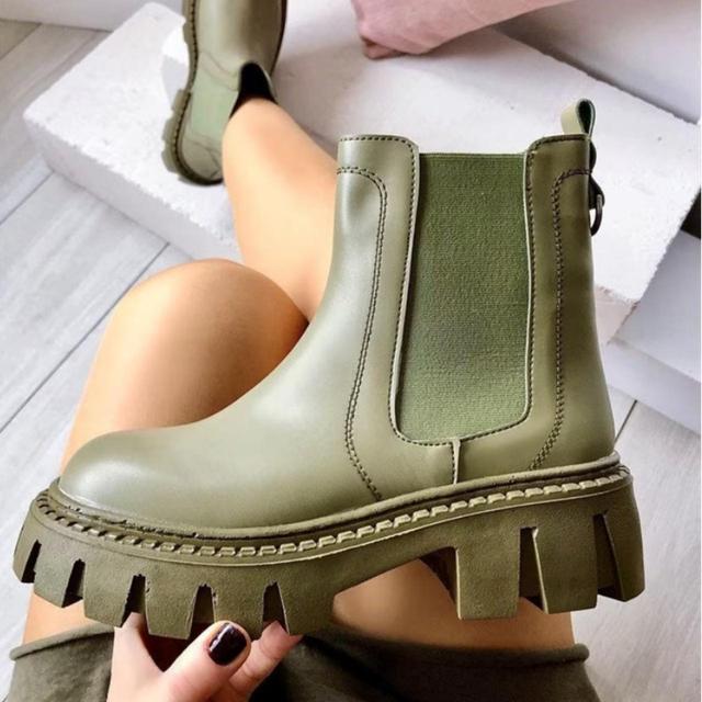 Designer Women's Ankle Boots - Green - UK 7 on Productcaster.