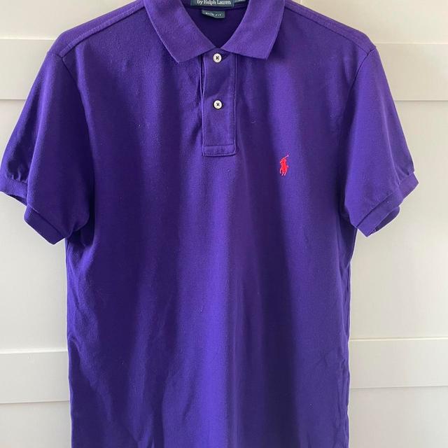 Ralph Lauren Men's Polo shirt - Purple - M on Productcaster.