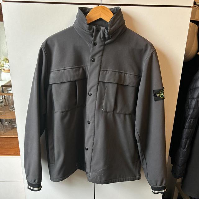 Stone Island Men's Jacket - Grey/Black - S on Productcaster.