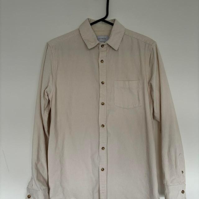 Topman Men's Shirt - Cream/White - S on Productcaster.