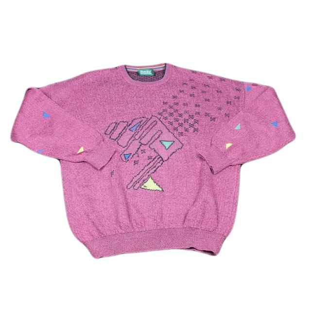 Vintage Women's Jumper - Pink/Purple - 24 on Productcaster.