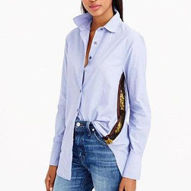 J.Crew Women's Blouse - Blue - 12 on Productcaster.