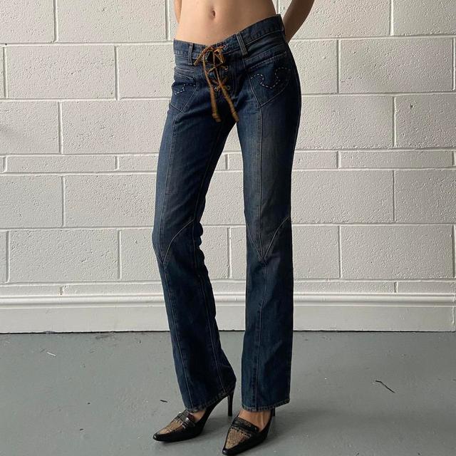 Guess Women's Bootcut Jeans - Blue/Brown - XS on Productcaster.