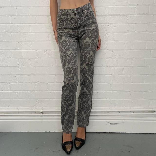 Roberto Cavalli Women's High waisted Printed Jeans - Grey - XS on Productcaster.