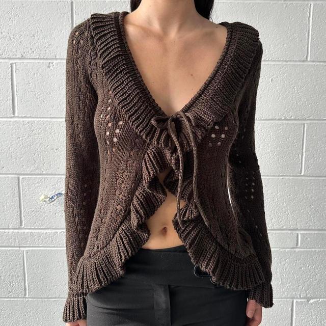 Women's Cardigan - Brown - S on Productcaster.