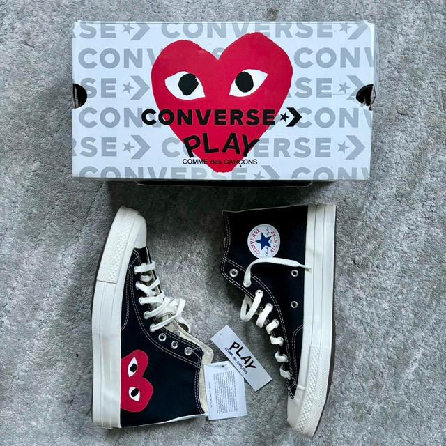 Comme des Garçons Play Men's Trainers - Black/Multi - UK 9 on Productcaster.