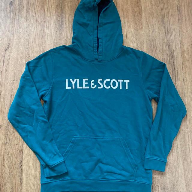 Lyle & Scott Men's Hoodie - Green/White - S on Productcaster.