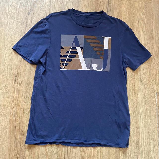 Armani Jeans Men's T-shirt - Navy - S on Productcaster.