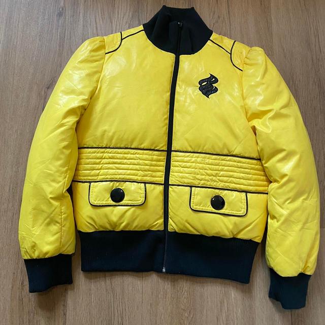 Rocawear Men's Puffer Jacket - Yellow/Black - L on Productcaster.