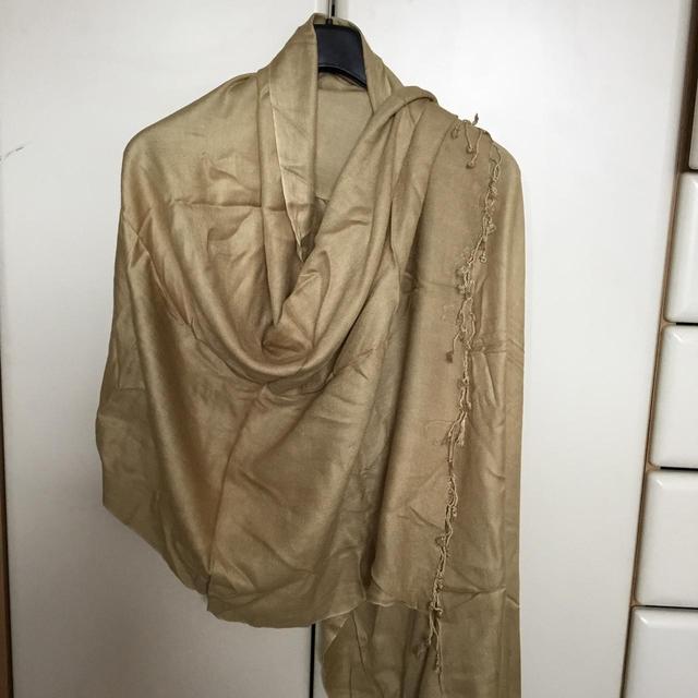 Women's Scarf - Gold/Khaki on Productcaster.