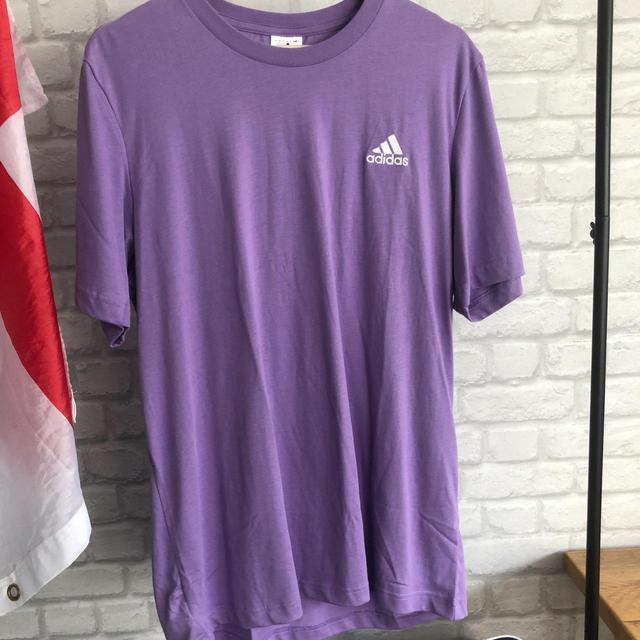 Adidas Men's T-shirt - Purple - S on Productcaster.