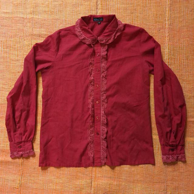 Vintage Women's Blouse - Red - 10 on Productcaster.