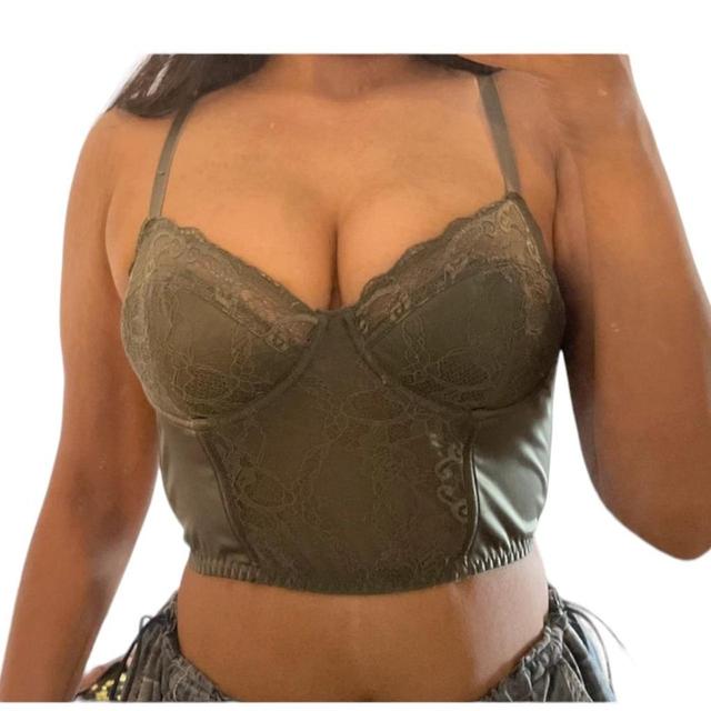 Primark Women's Corset - Green/Khaki - 8 on Productcaster.