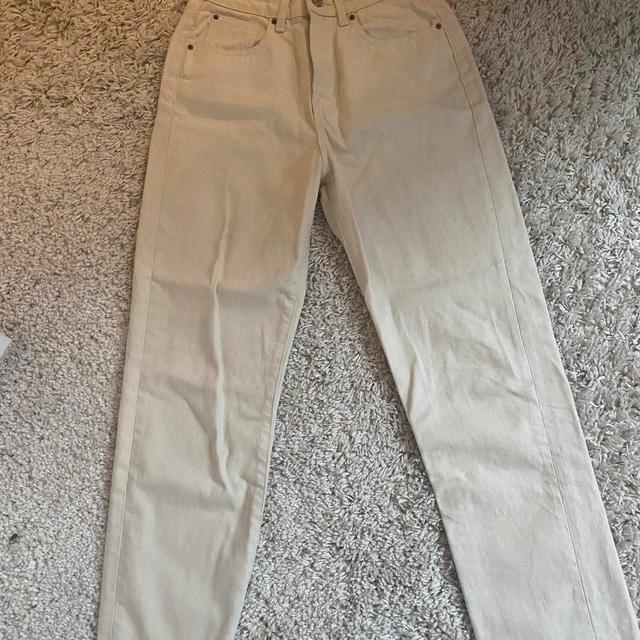 Primark Women's Jeans - Cream/Tan - UK 8 on Productcaster.