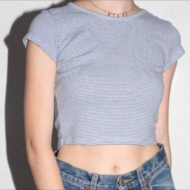 Brandy Melville Women's Crop top - Blue - One size on Productcaster.