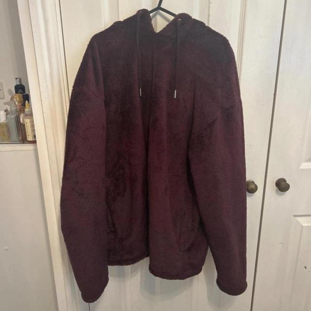 Topman Men's Hoodie - Burgundy/Purple - M on Productcaster.