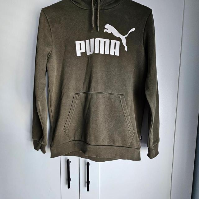 Puma Men's Hoodie - Khaki - S on Productcaster.