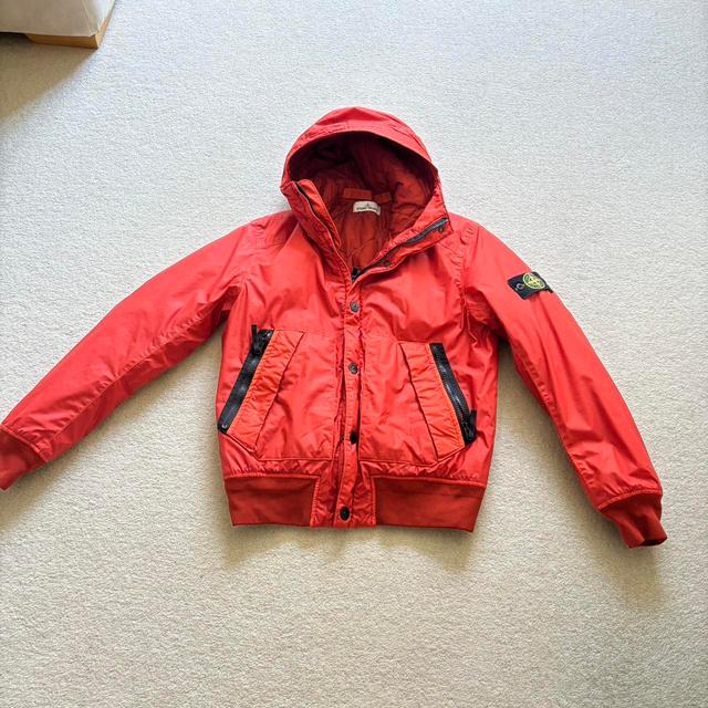 Stone Island Men's Jacket - Orange/Red - S on Productcaster.