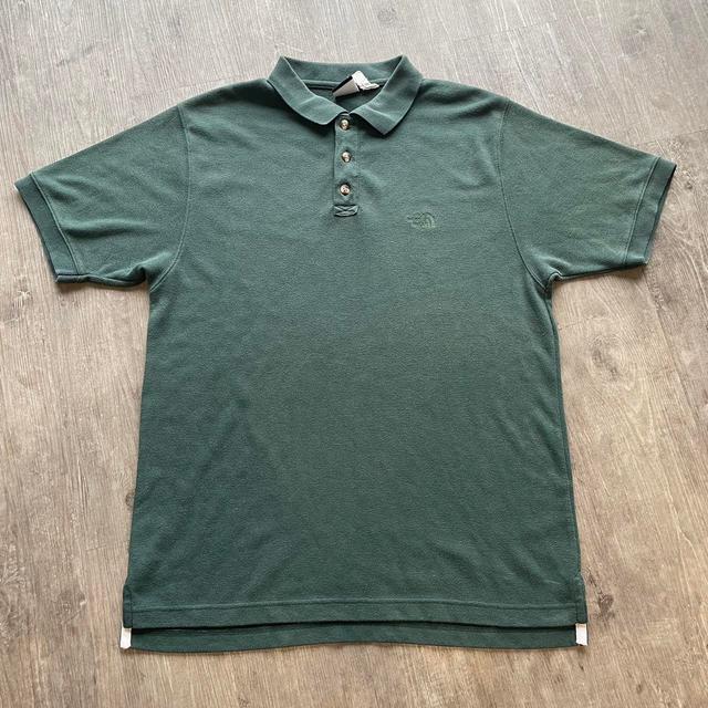 The North Face Men's Polo shirt - Green/White - M on Productcaster.