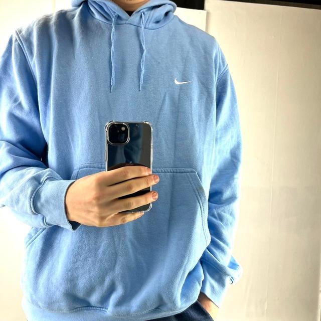 Nike Men's Hoodie - Blue - L on Productcaster.