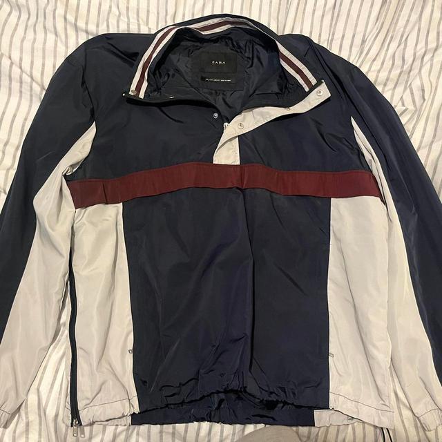 Zara Men's Lightweight Jacket - Multi/Navy - L on Productcaster.