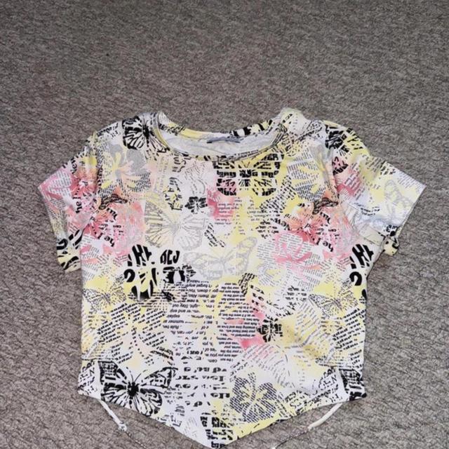 Bershka Women's Crop top - Multi/White - S on Productcaster.