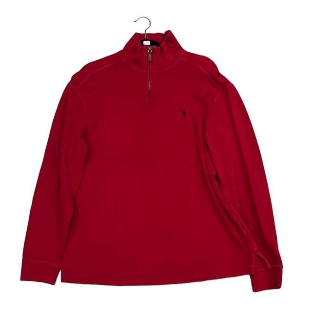 Ralph Lauren Men's Sweatshirt - Red - L on Productcaster.