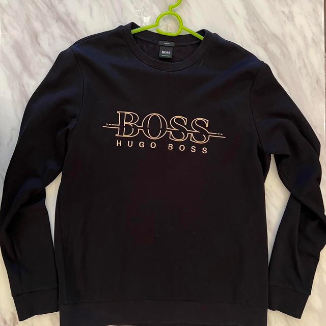 BOSS Men's Sweatshirt - Navy/Black - M on Productcaster.