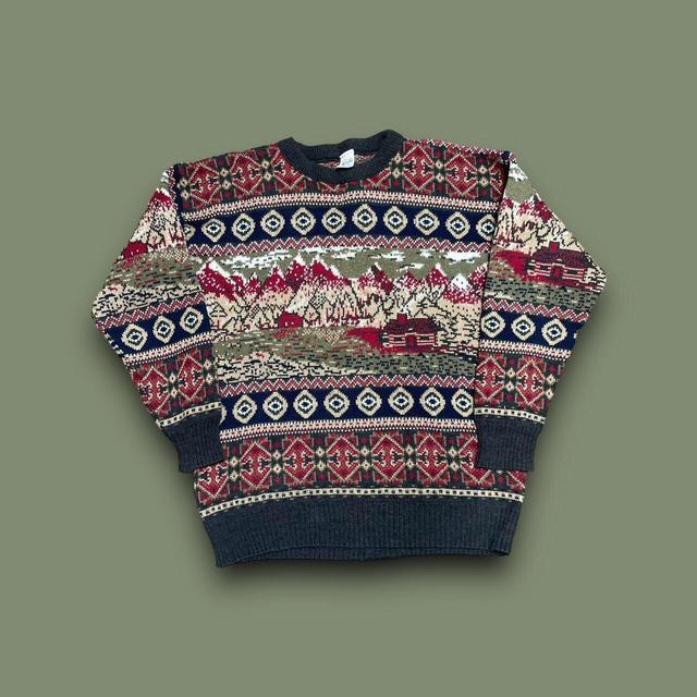 Vintage Men's Jumper - Khaki - M on Productcaster.