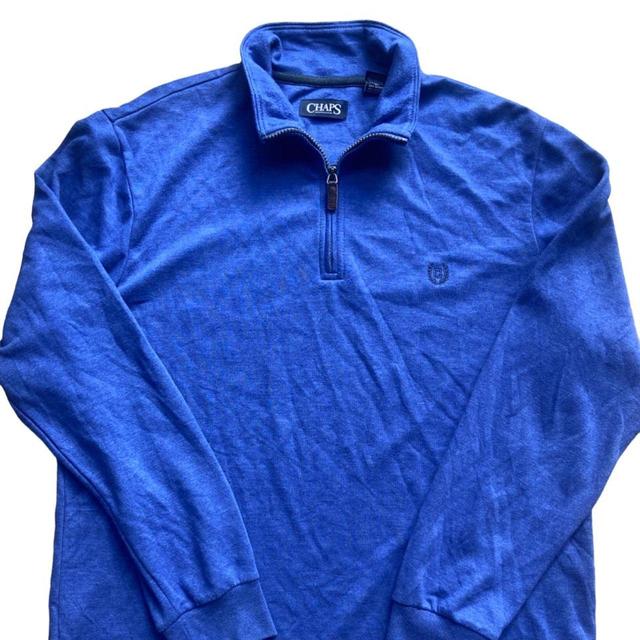 Chaps Men's Jumper - Blue/Black - L on Productcaster.